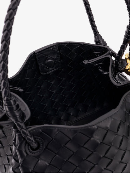 Parachute leather shoulder bag with Intrecciato motif and Knot detail thumbnail