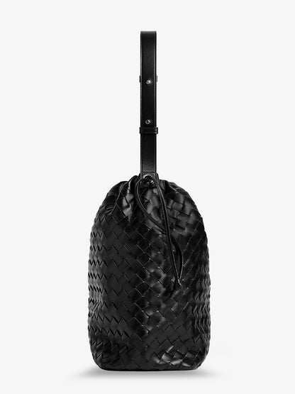 Bucket Intrecciato Biblioteca leather shoulder bag thumbnail
