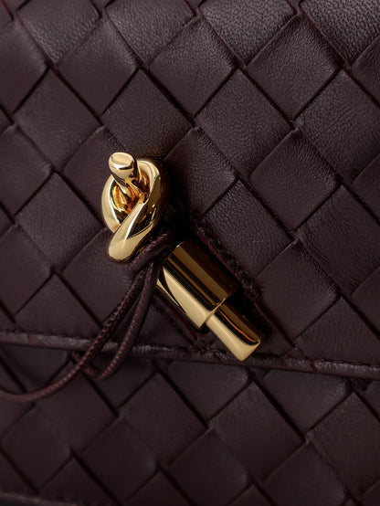 Leather crossbody bag with Intrecciato motif thumbnail