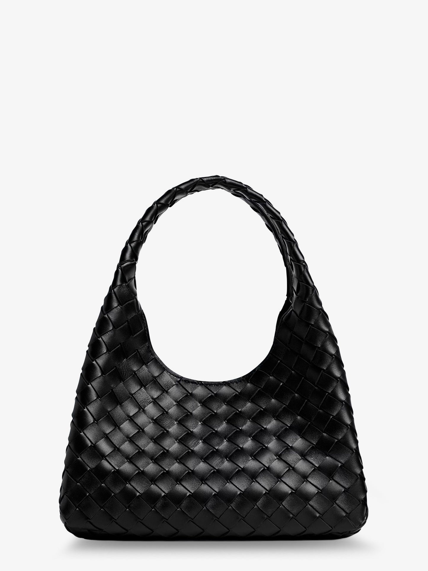 Campana leather shoulder bag with Intrecciato motif