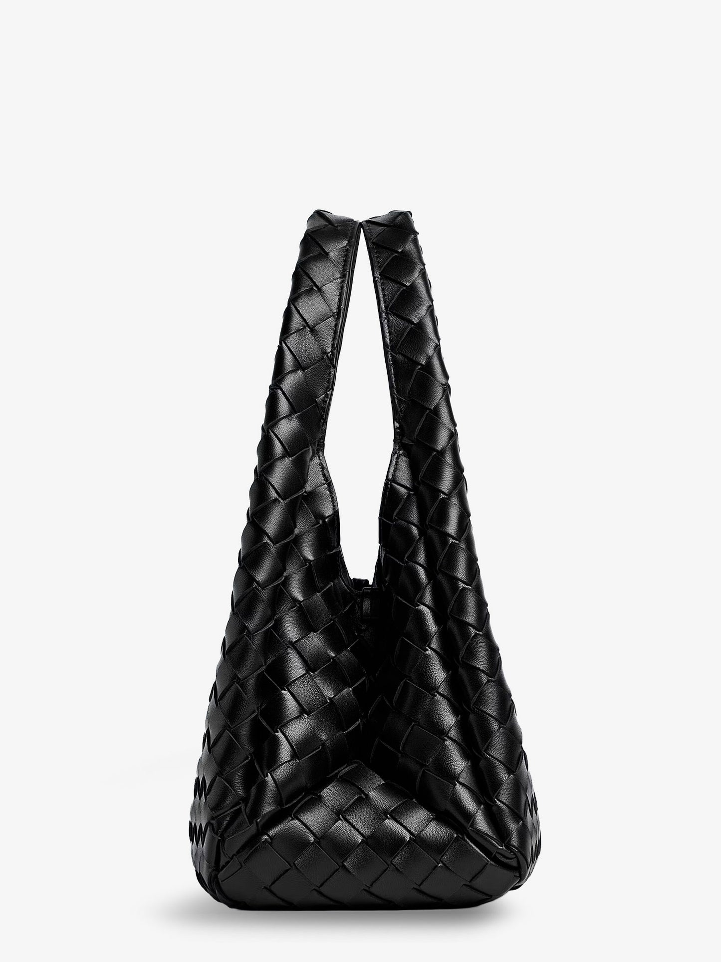 Campana leather shoulder bag with Intrecciato motif