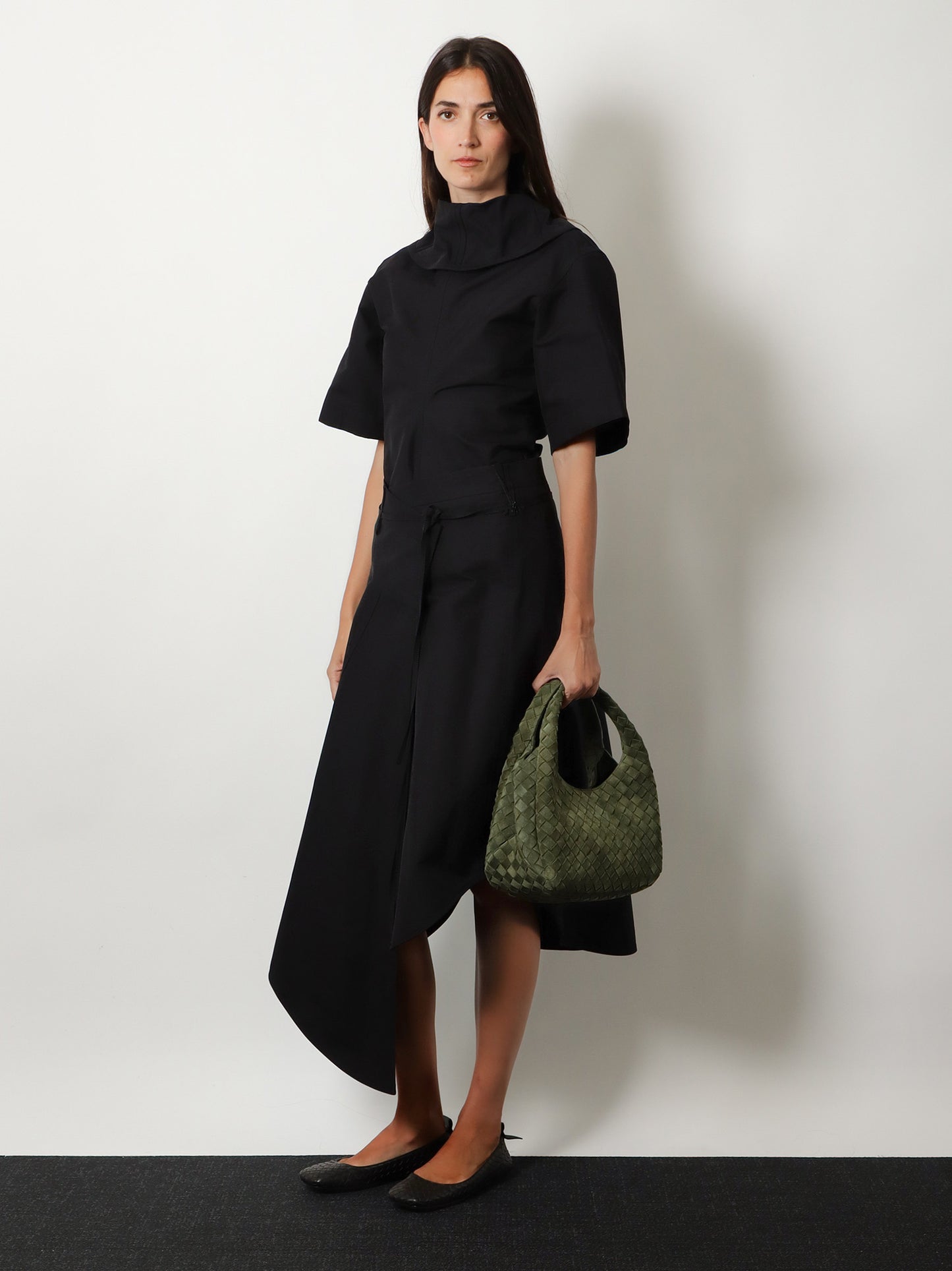 Campana Intrecciato suede shoulder bag