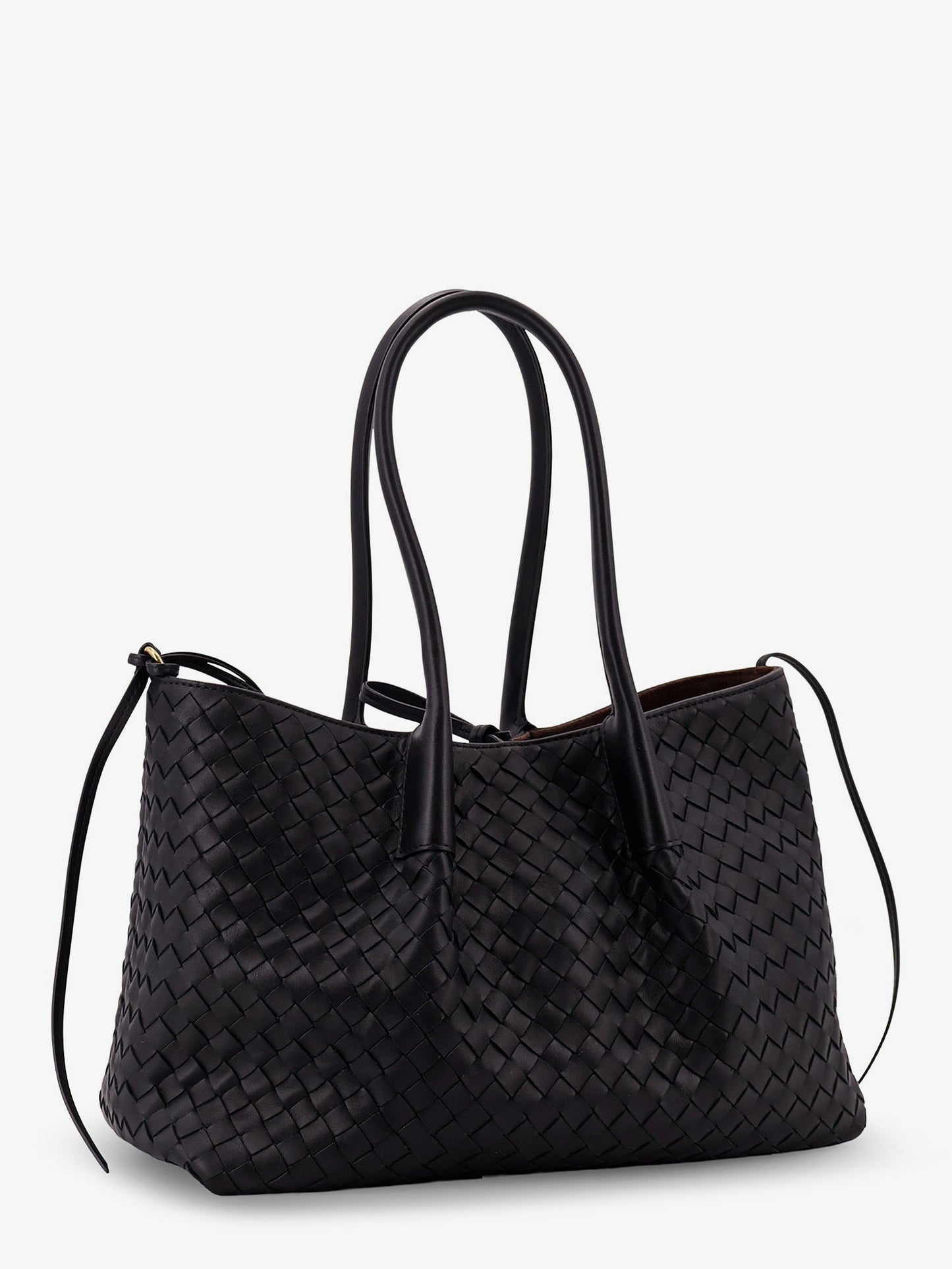 Pinacoteca leather handbag with Intrecciato motif