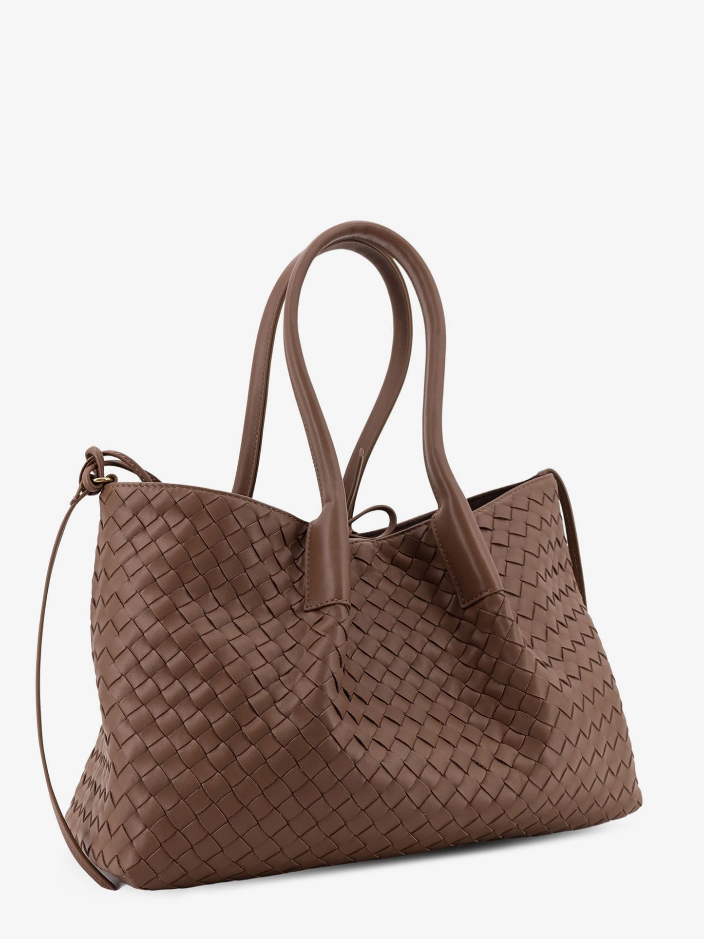 Pinacoteca leather handbag with Intrecciato motif