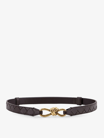 Leather belt with Intrecciato motif thumbnail