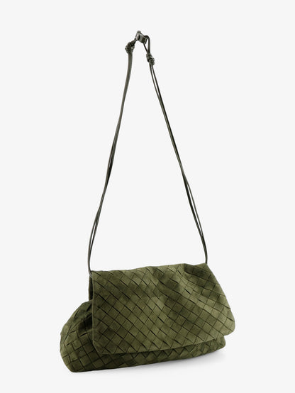 Suede Giorno shoulder bag with Intrecciato pattern thumbnail