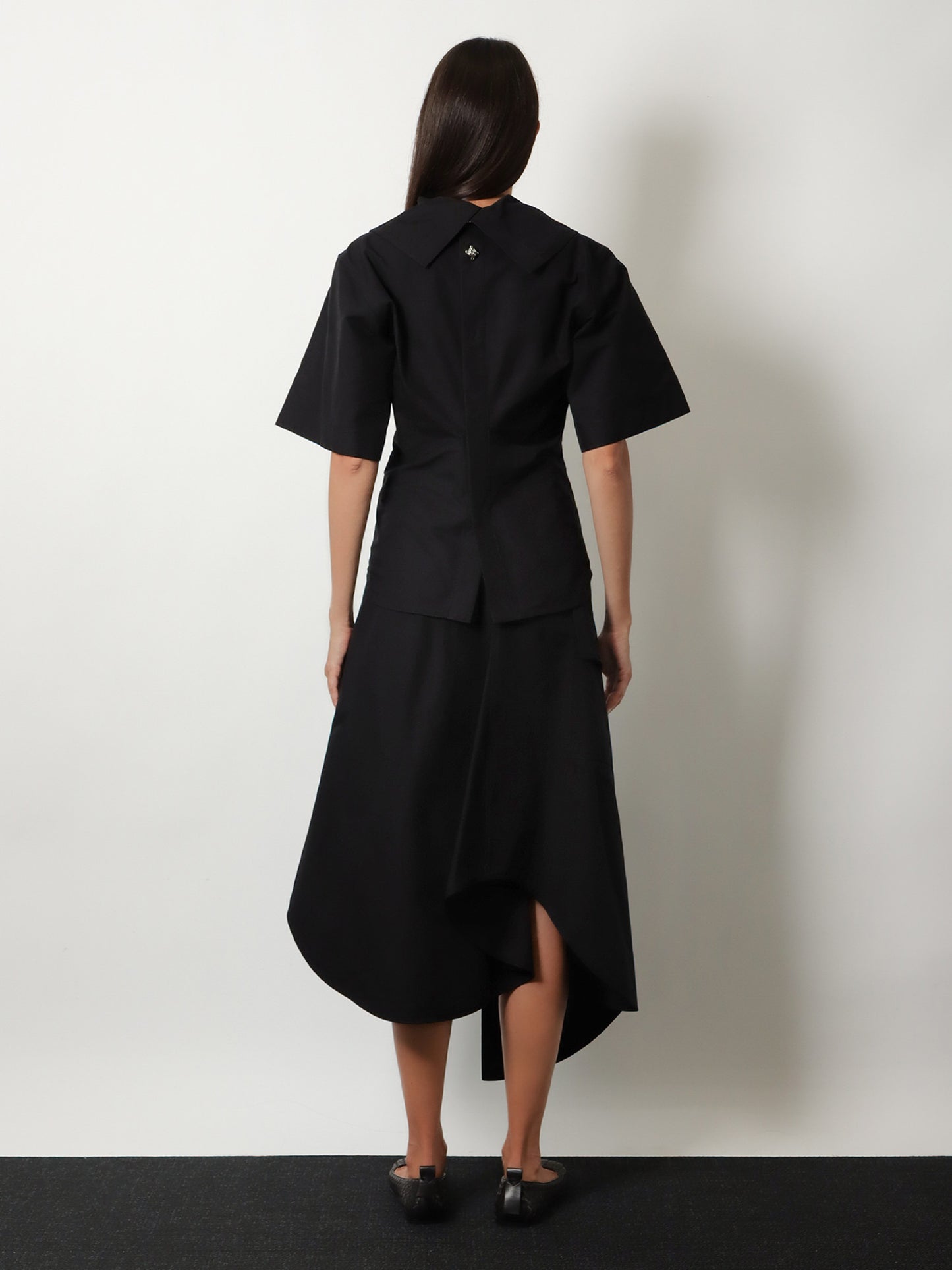 Camicia in tela di cotone compatto con bottoni Nodo Quadro
