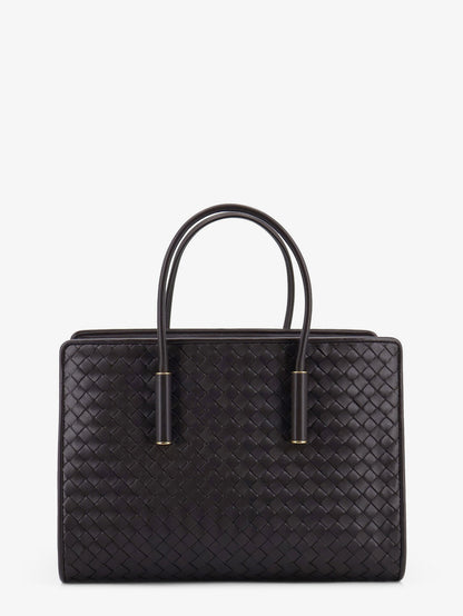 Barbara leather handbag with Intrecciato motif thumbnail