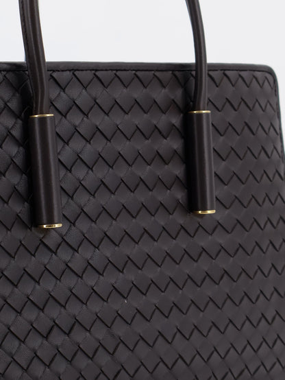 Barbara leather handbag with Intrecciato motif thumbnail