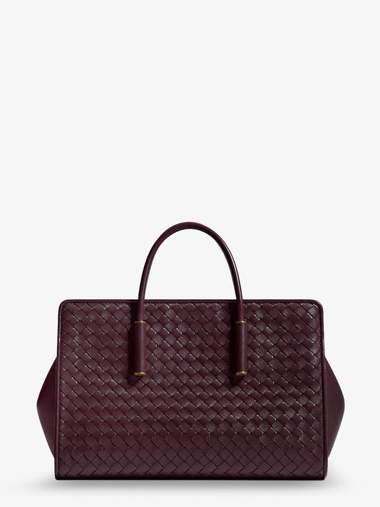 Small leather tote bag with Intrecciato motif