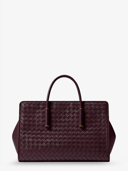 Small leather tote bag with Intrecciato motif thumbnail