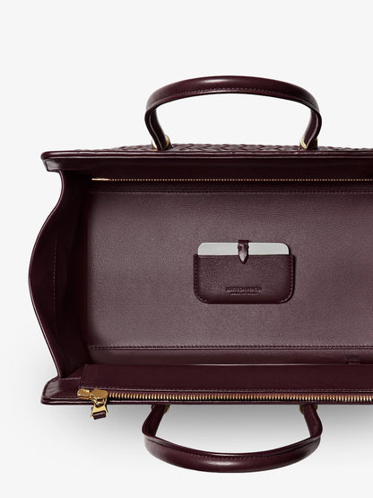 Small leather tote bag with Intrecciato motif thumbnail