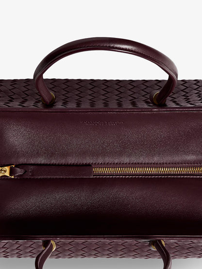 Small leather tote bag with Intrecciato motif thumbnail