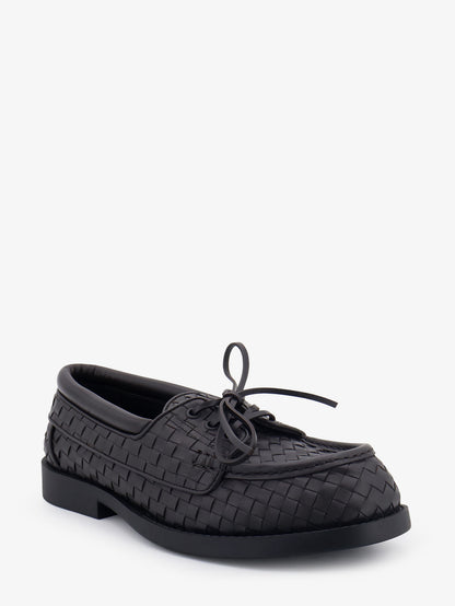 Pier Intrecciato leather boat shoes thumbnail