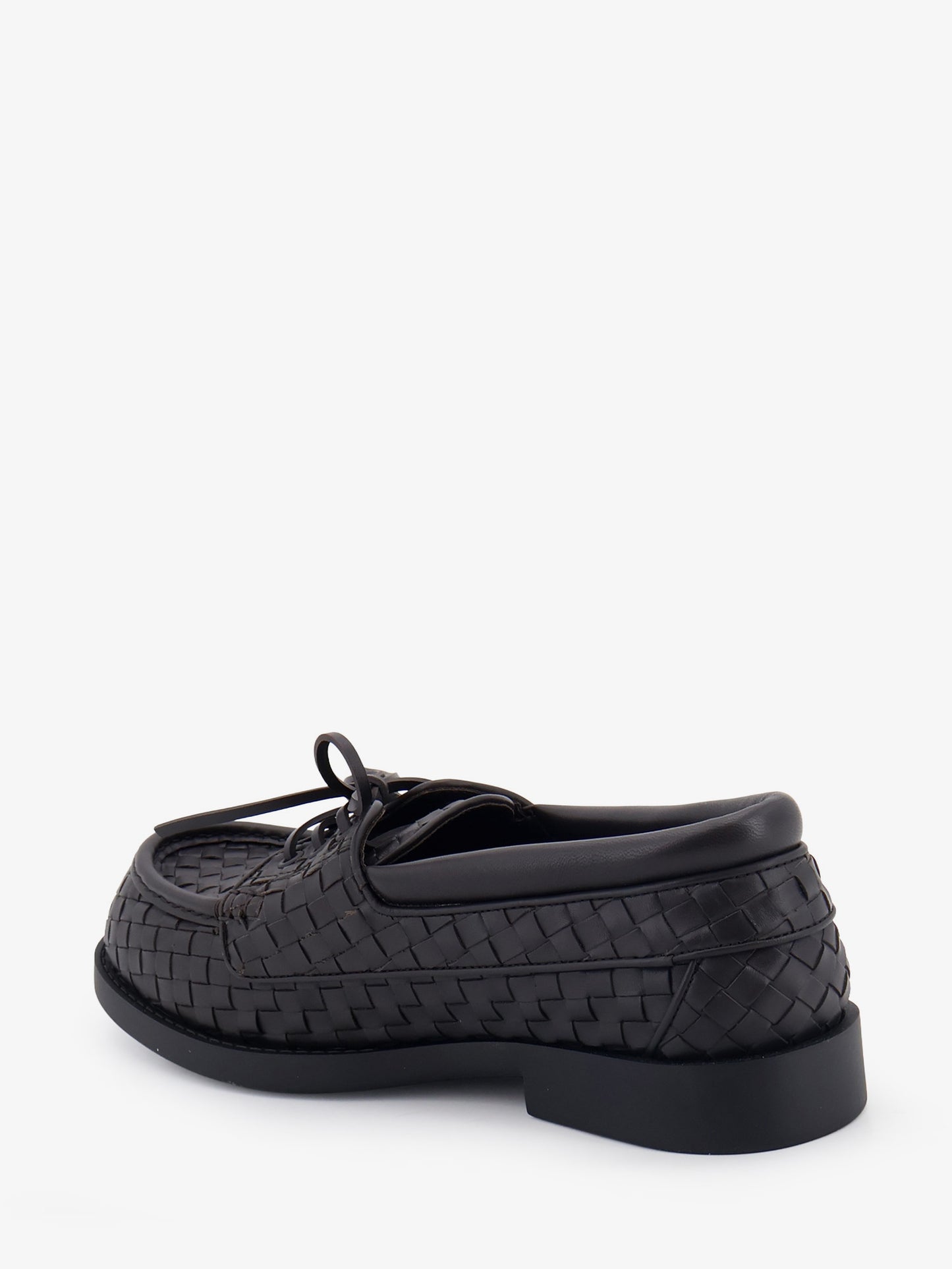 Pier Intrecciato leather boat shoes