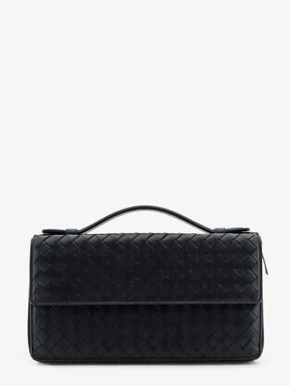 Leather wallet with Intrecciato pattern thumbnail