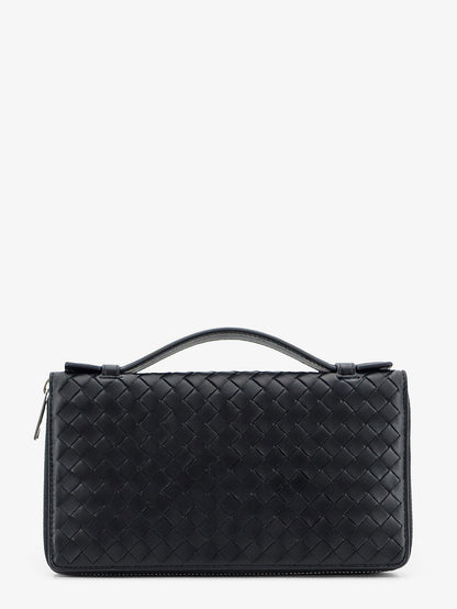 Leather wallet with Intrecciato pattern thumbnail