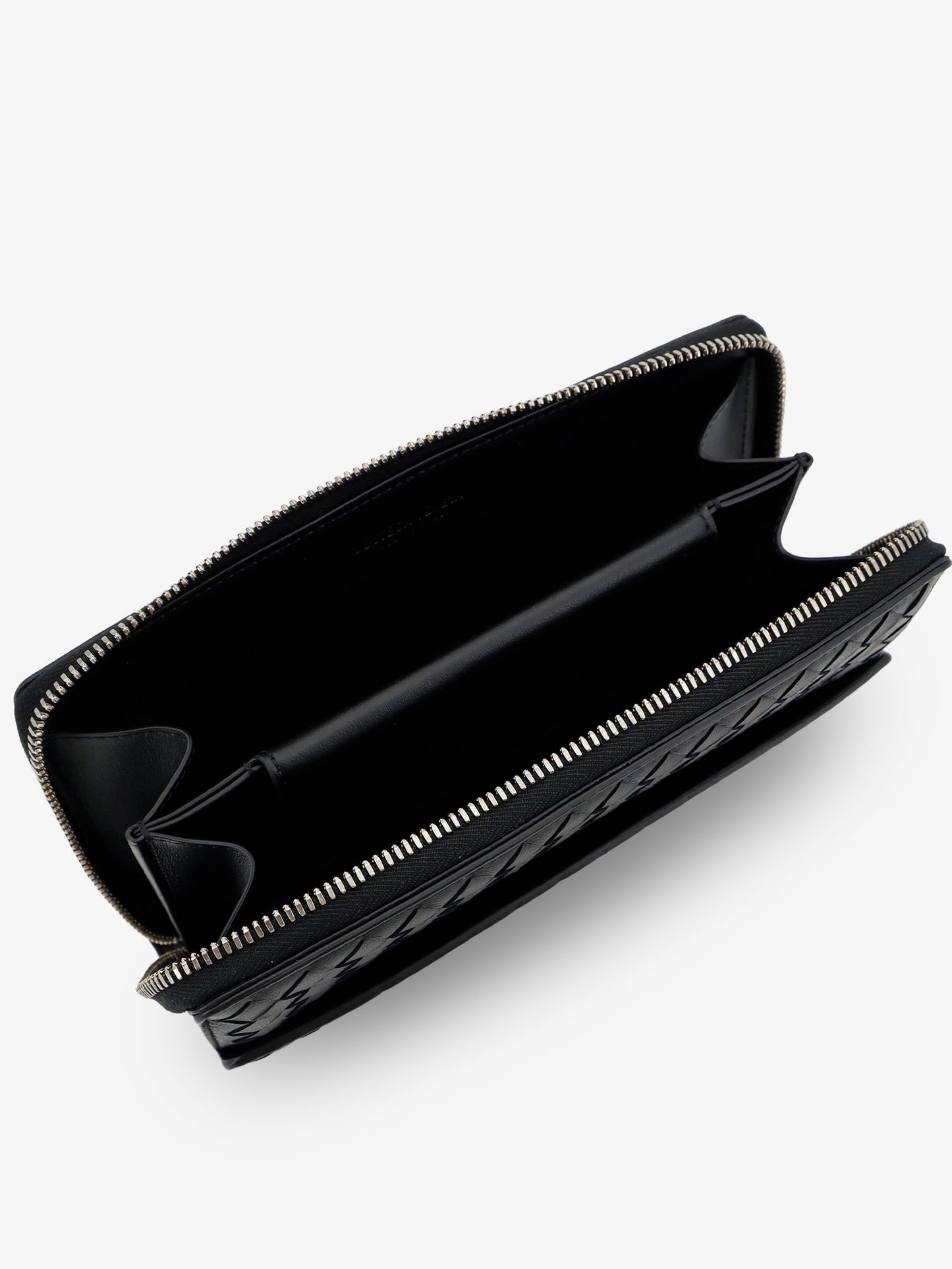 Leather wallet with Intrecciato pattern