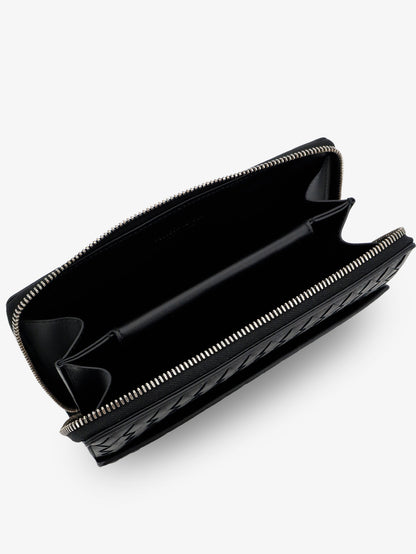 Leather wallet with Intrecciato pattern thumbnail