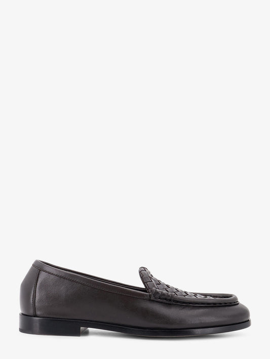 Silenzio leather loafers with Intrecciato motif
