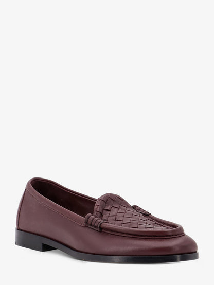 Silenzio leather loafers with Intrecciato pattern thumbnail