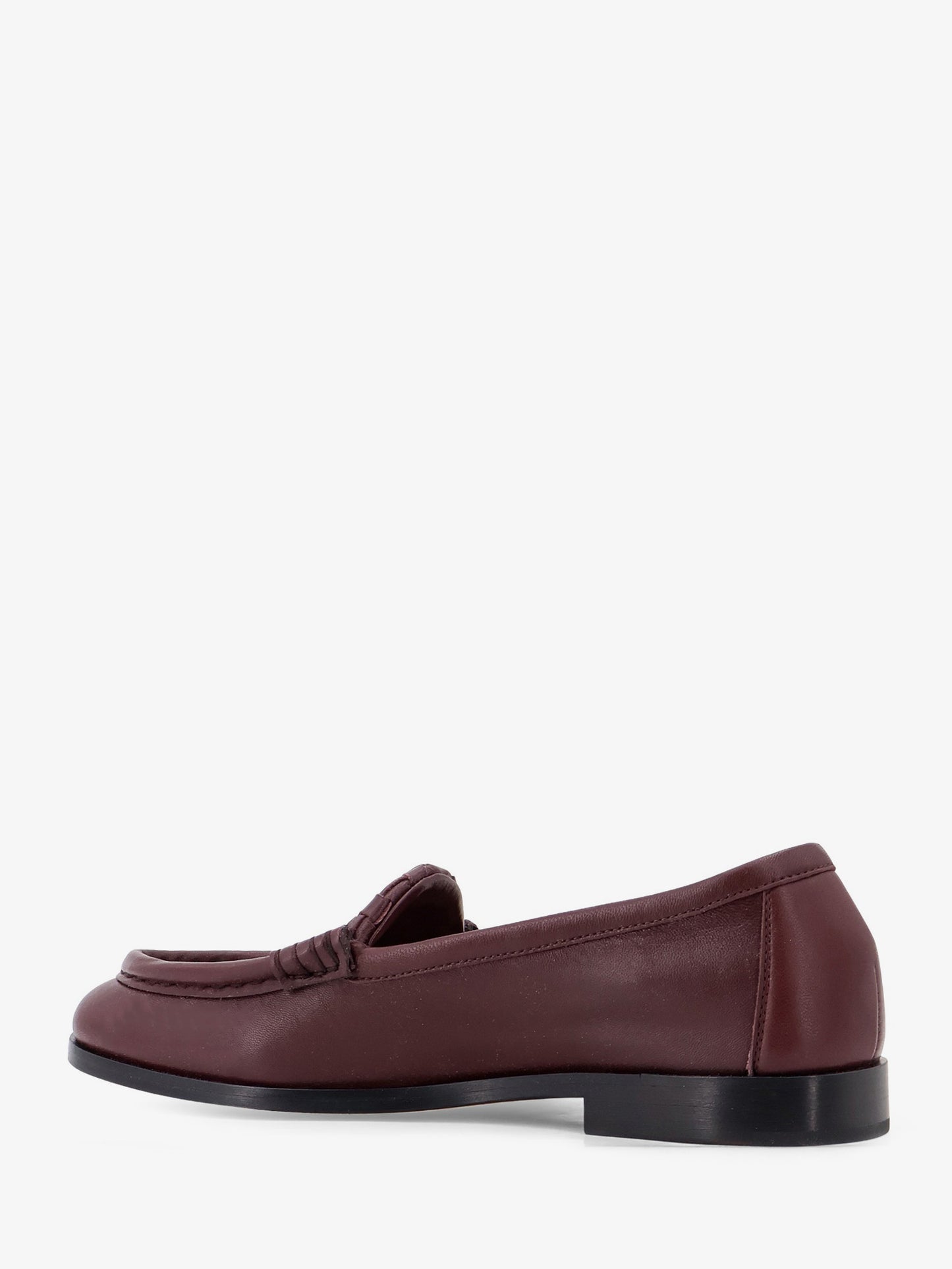 Silenzio leather loafers with Intrecciato pattern