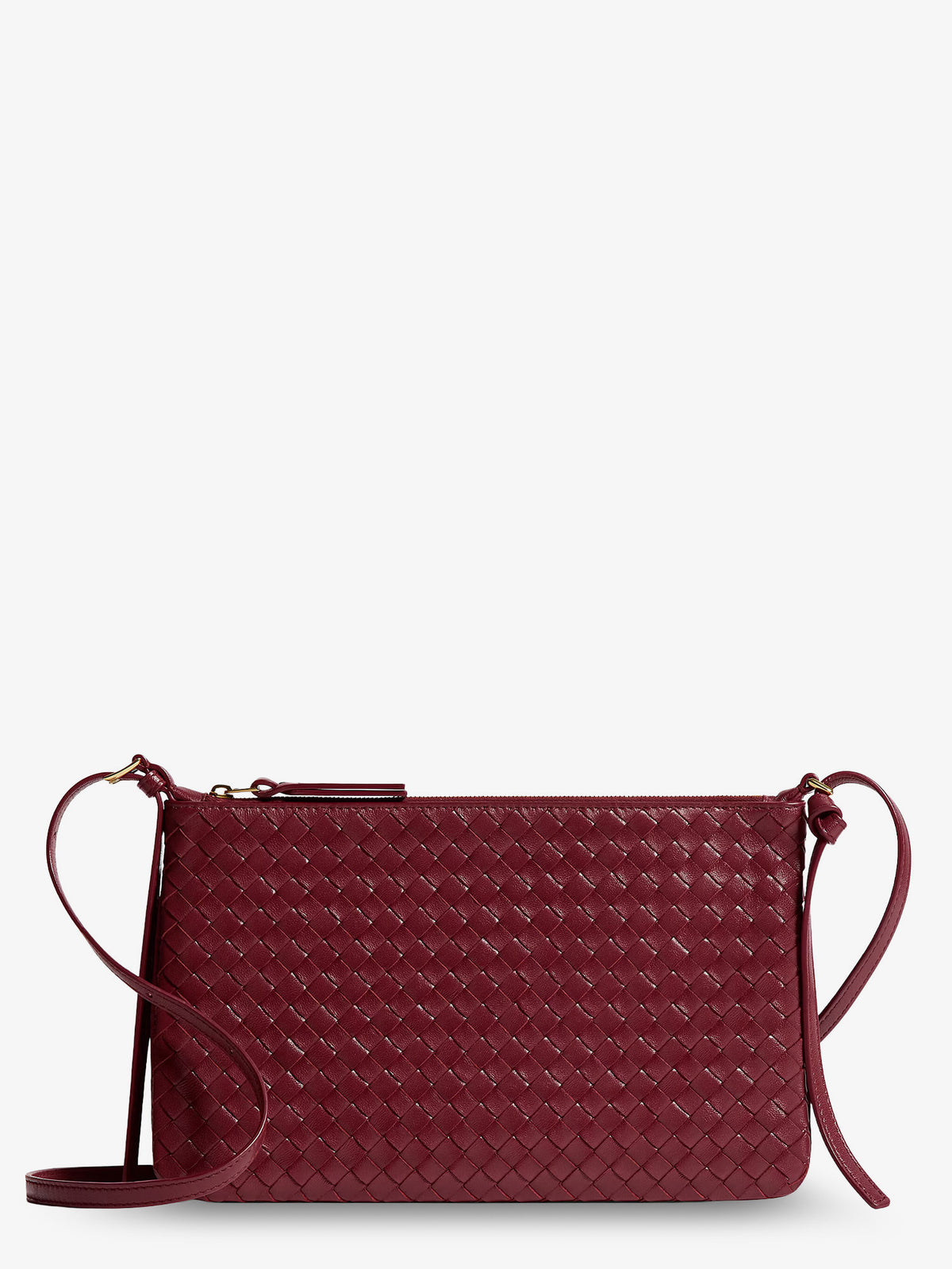Piccolo Intrecciato Clutch with shoulder strap
