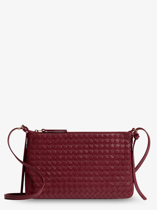 Piccolo Intrecciato Clutch with shoulder strap