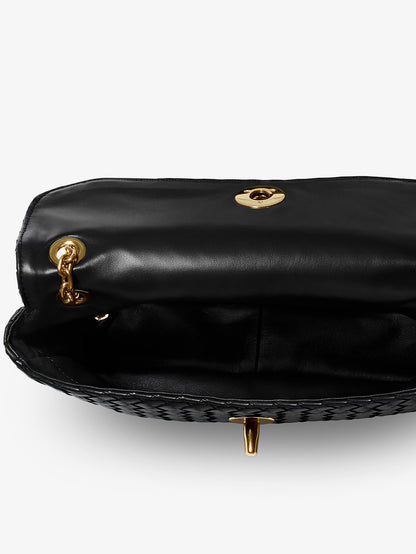 Madison leather shoulder bag with knot detail thumbnail