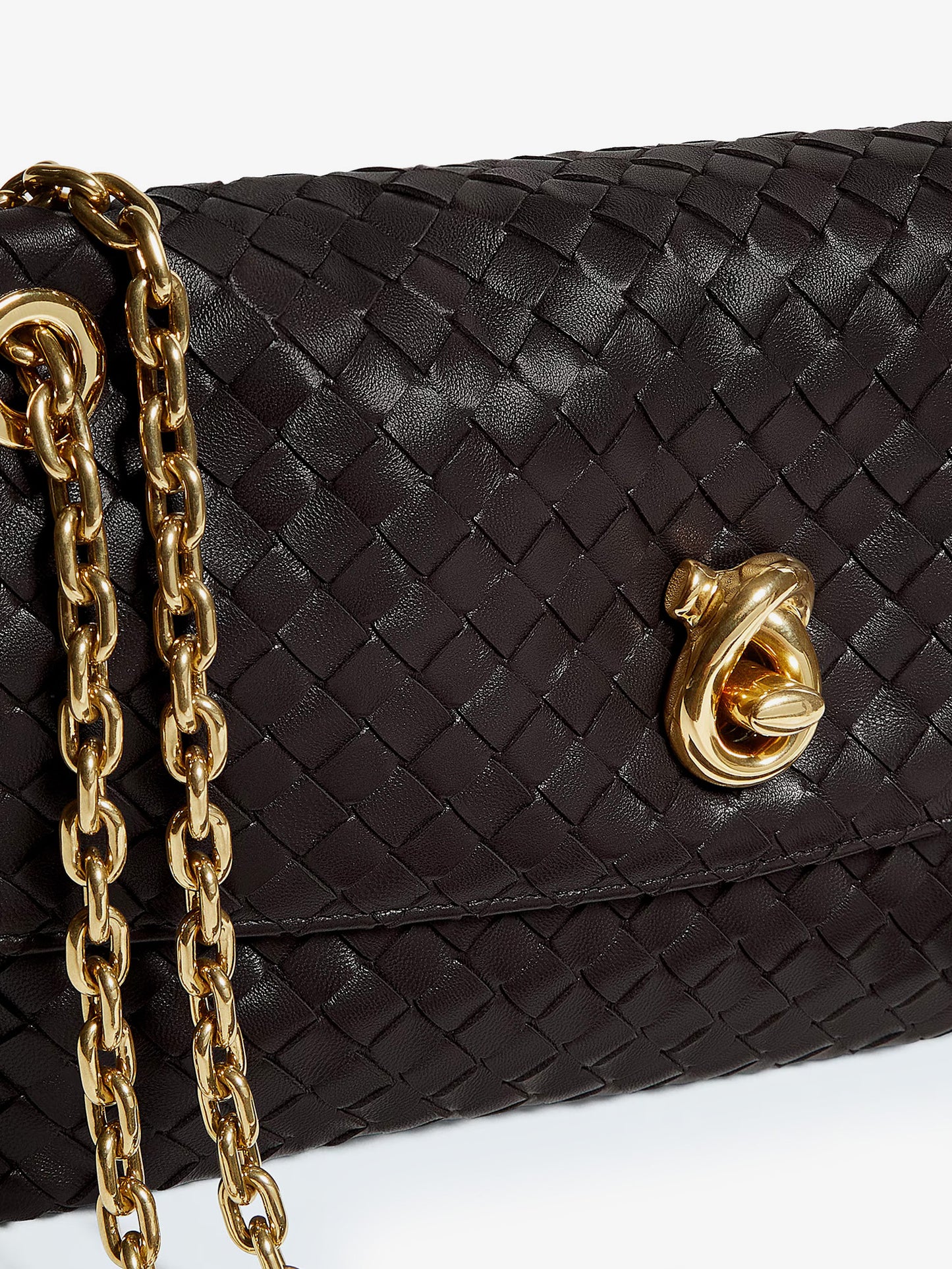 Madison leather shoulder bag with Knot detail