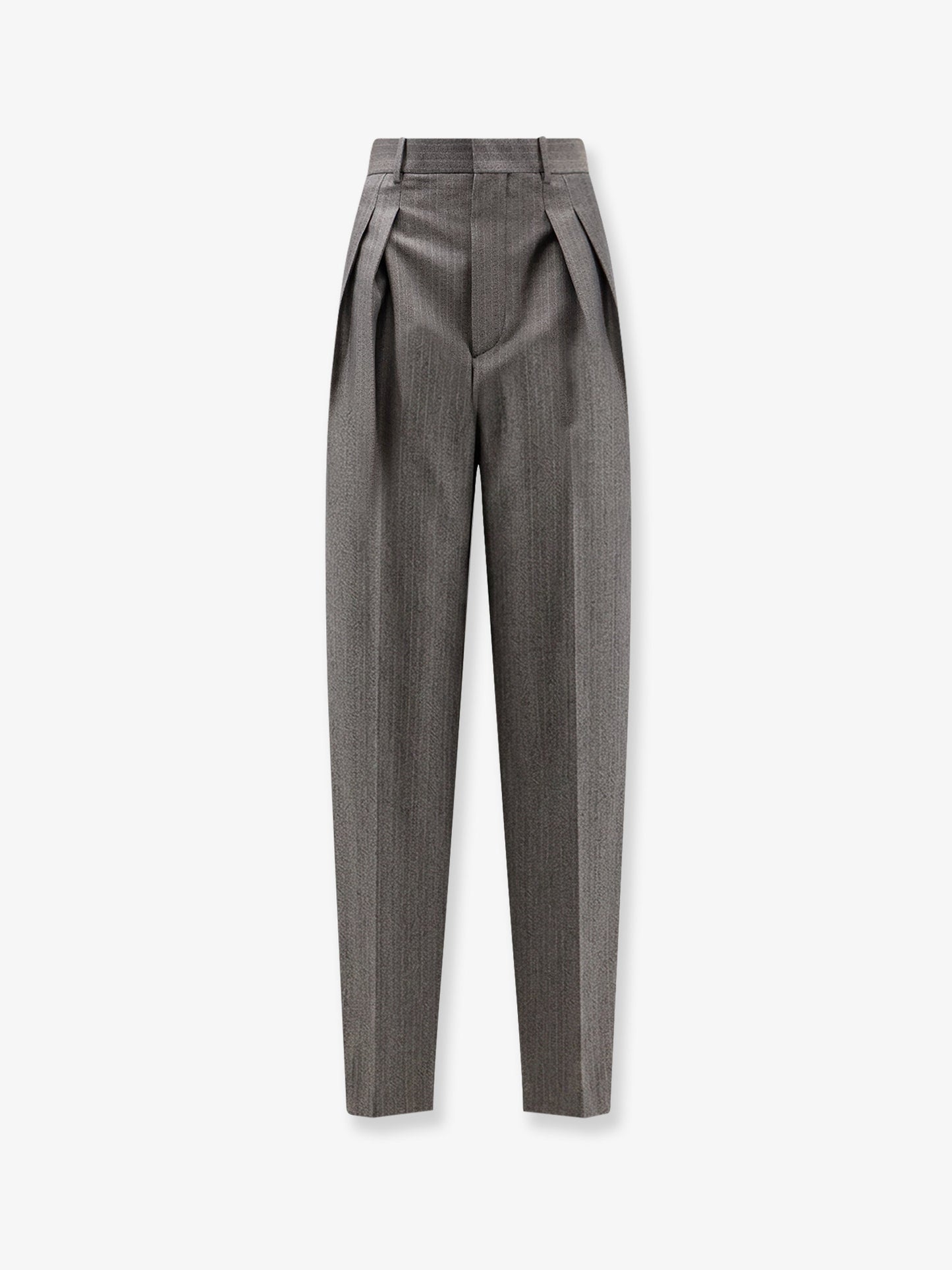 Pantaloni in lana e mohair con pinces