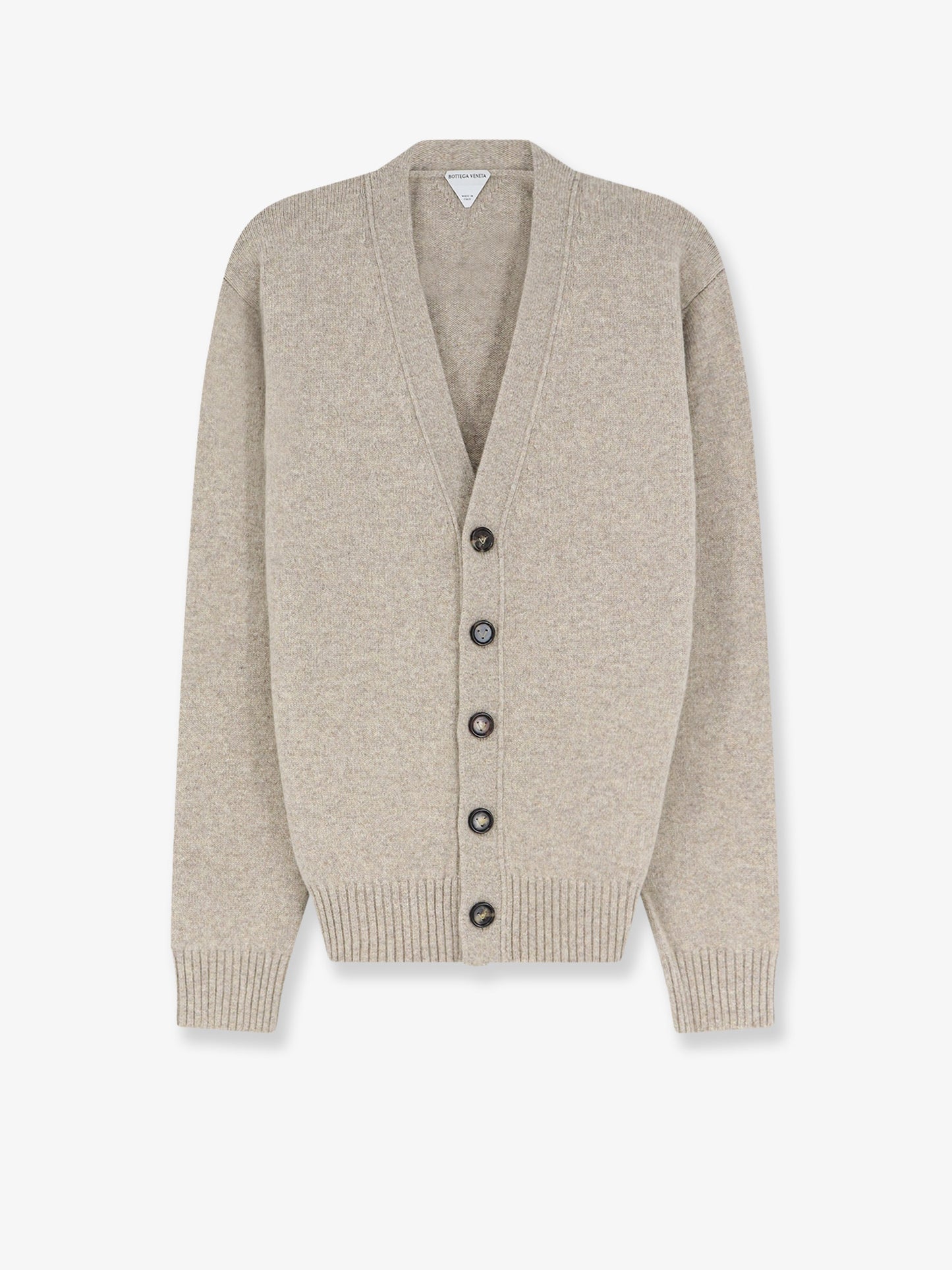 Cardigan in misto cashmere con patch Intreccio
