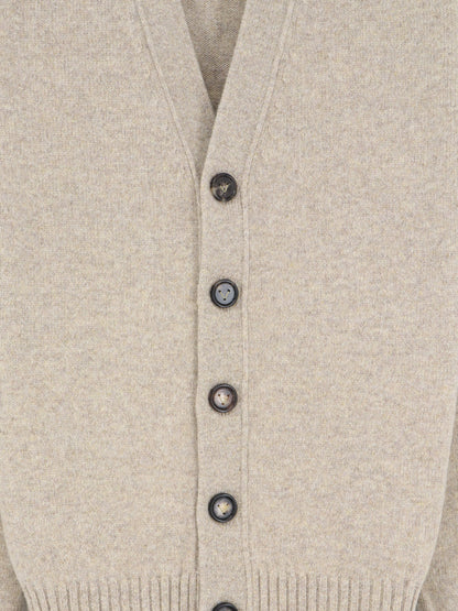 Cardigan in misto cashmere con patch Intreccio thumbnail