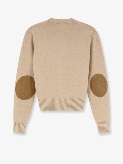Cashmere blend cardigan with Intrecciato logo patch thumbnail