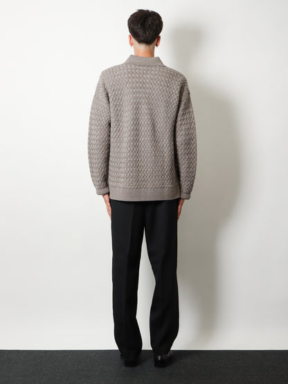 Wool sweater with Intrecciato motif thumbnail