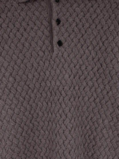 Wool sweater with Intrecciato motif thumbnail