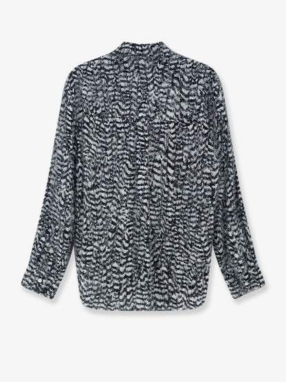 Two-tone viscose shirt with fil coupé detailing thumbnail