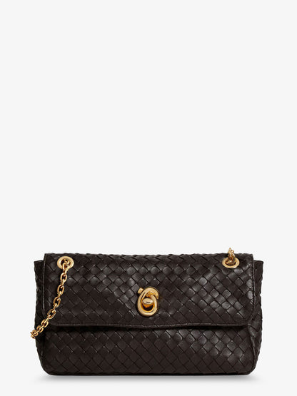 Madison leather crossbody bag with Intrecciato motif thumbnail
