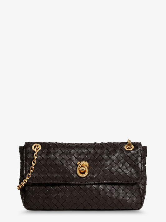 Madison leather crossbody bag with Intrecciato motif