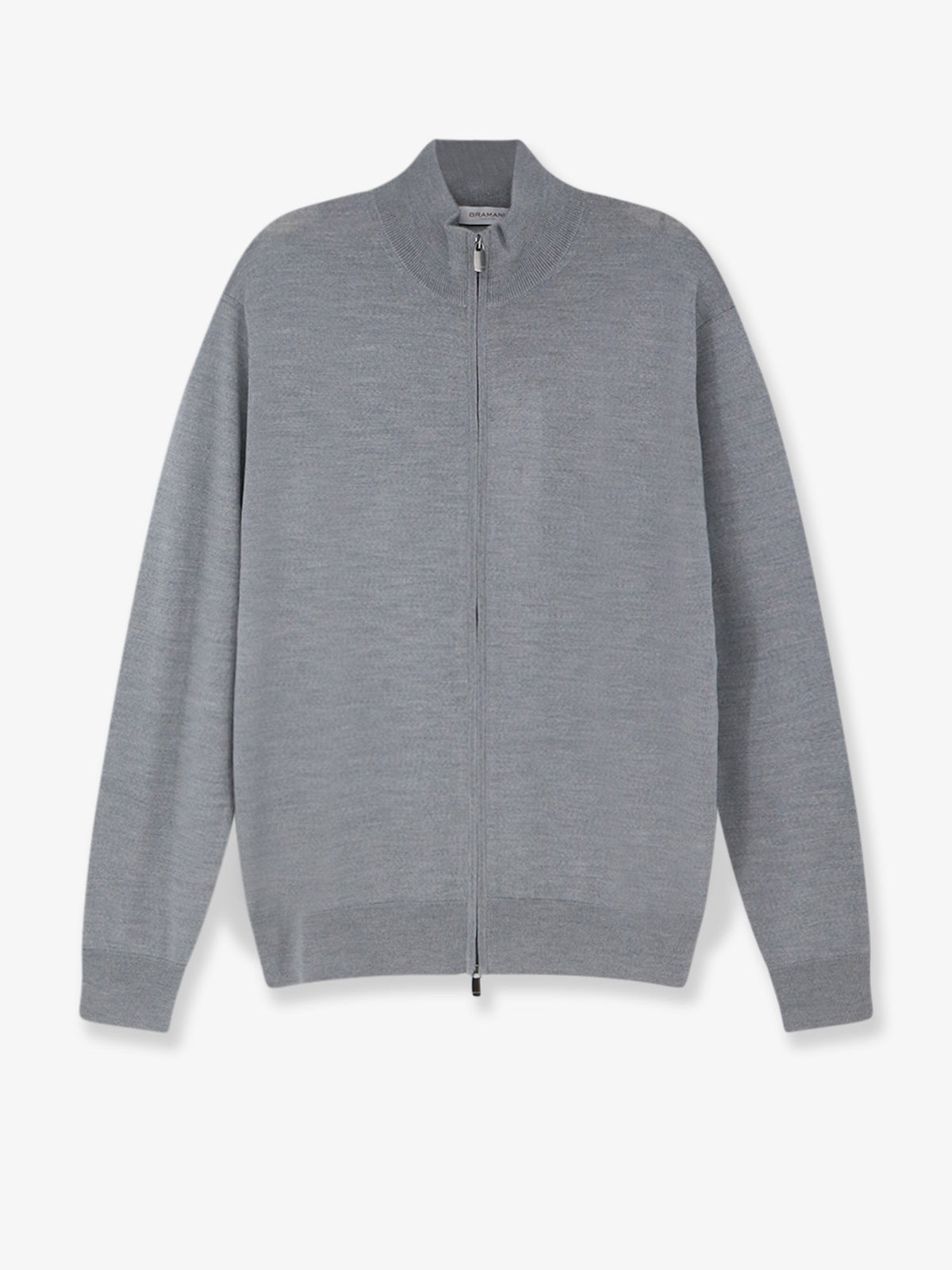 Wool cardigan with zip