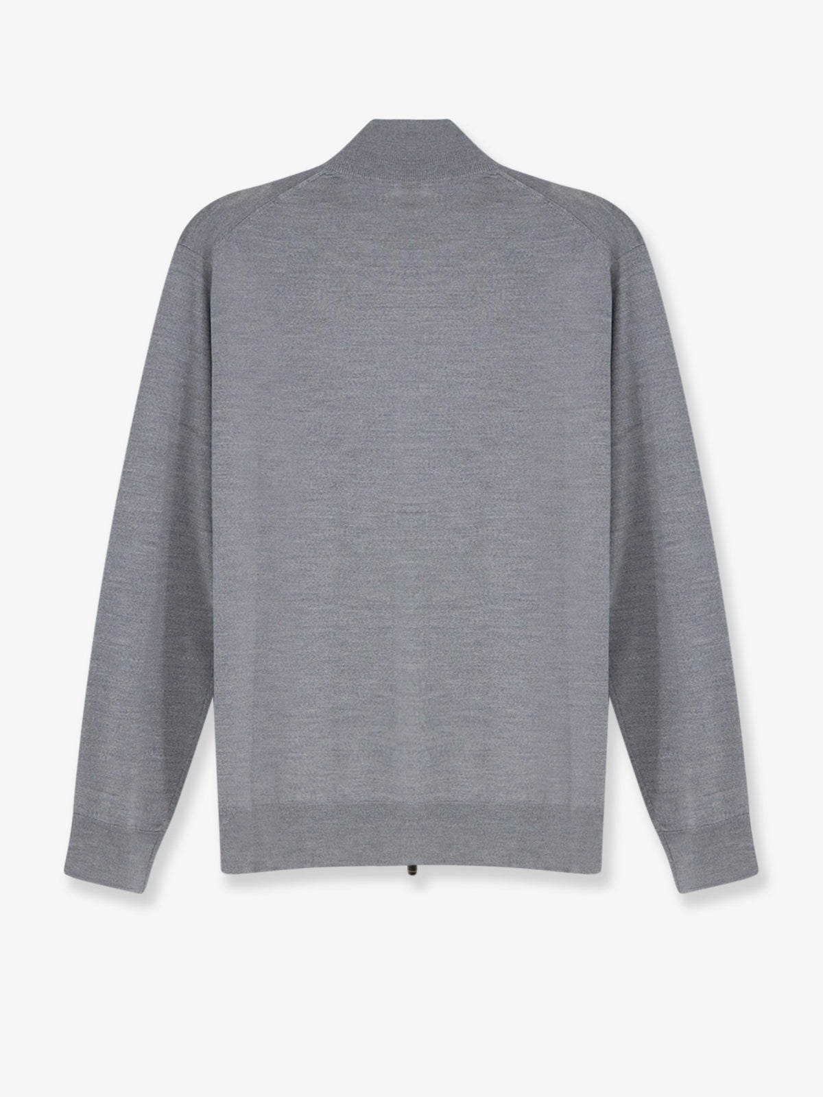 Wool cardigan with zip