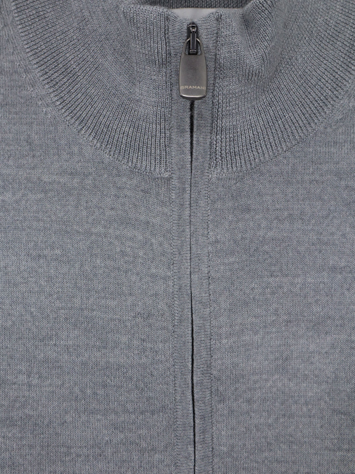 Wool cardigan with zip