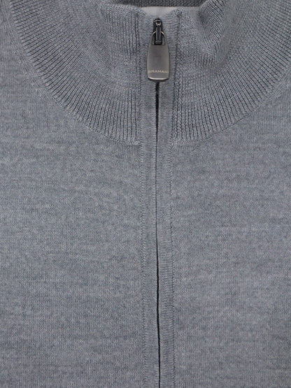 Wool cardigan with zip thumbnail