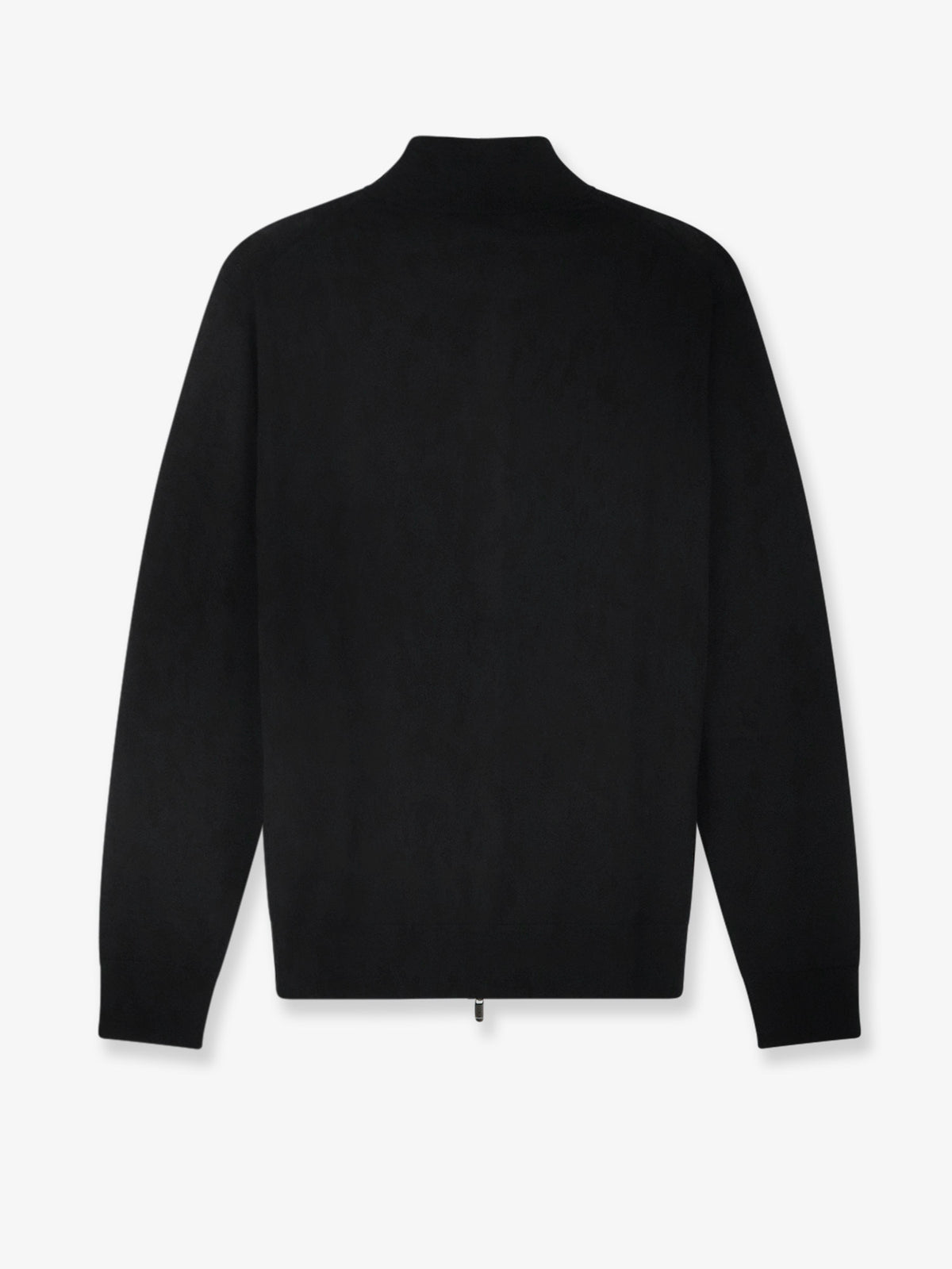 Zip-up wool cardigan