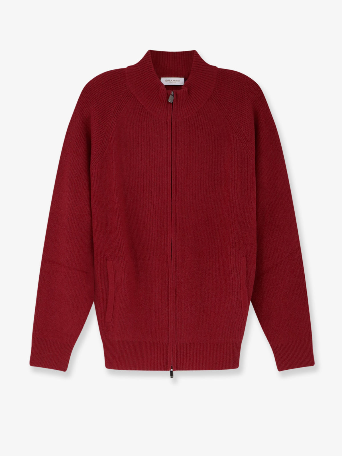 Cashmere zip-up cardigan
