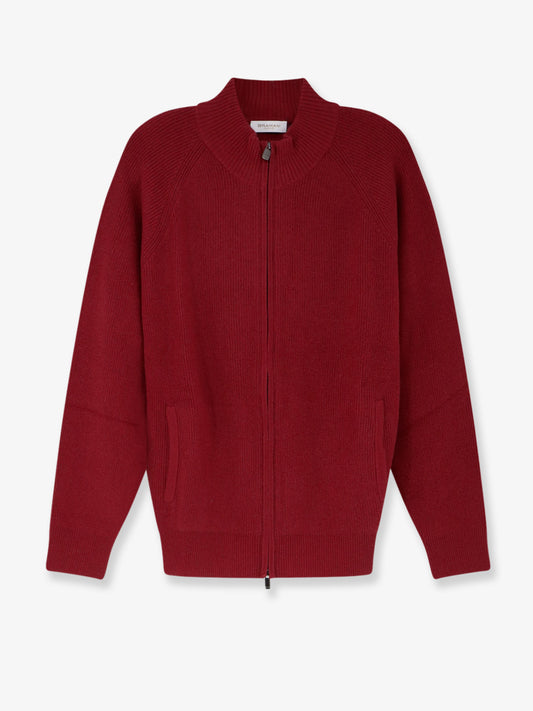 Cashmere zip-up cardigan