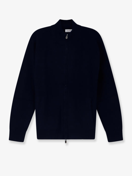 Cashmere zip-up cardigan