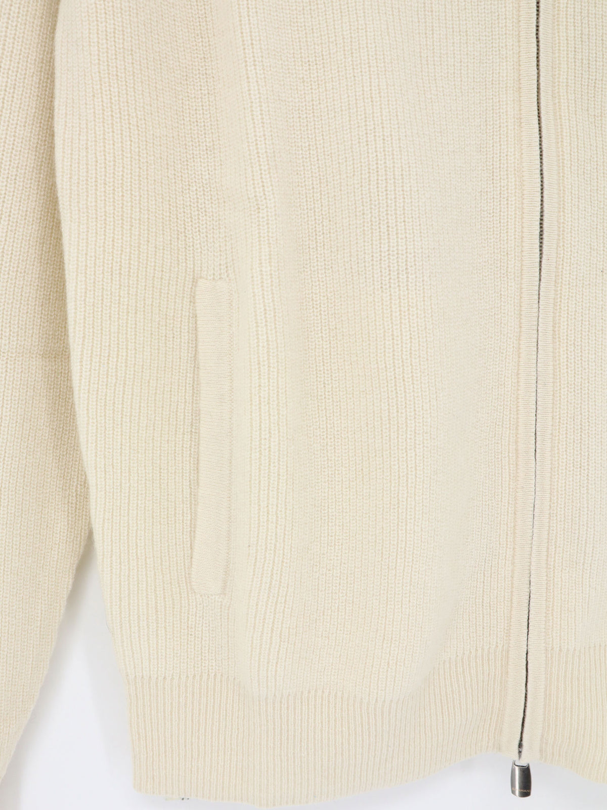 Cashmere zip-up cardigan