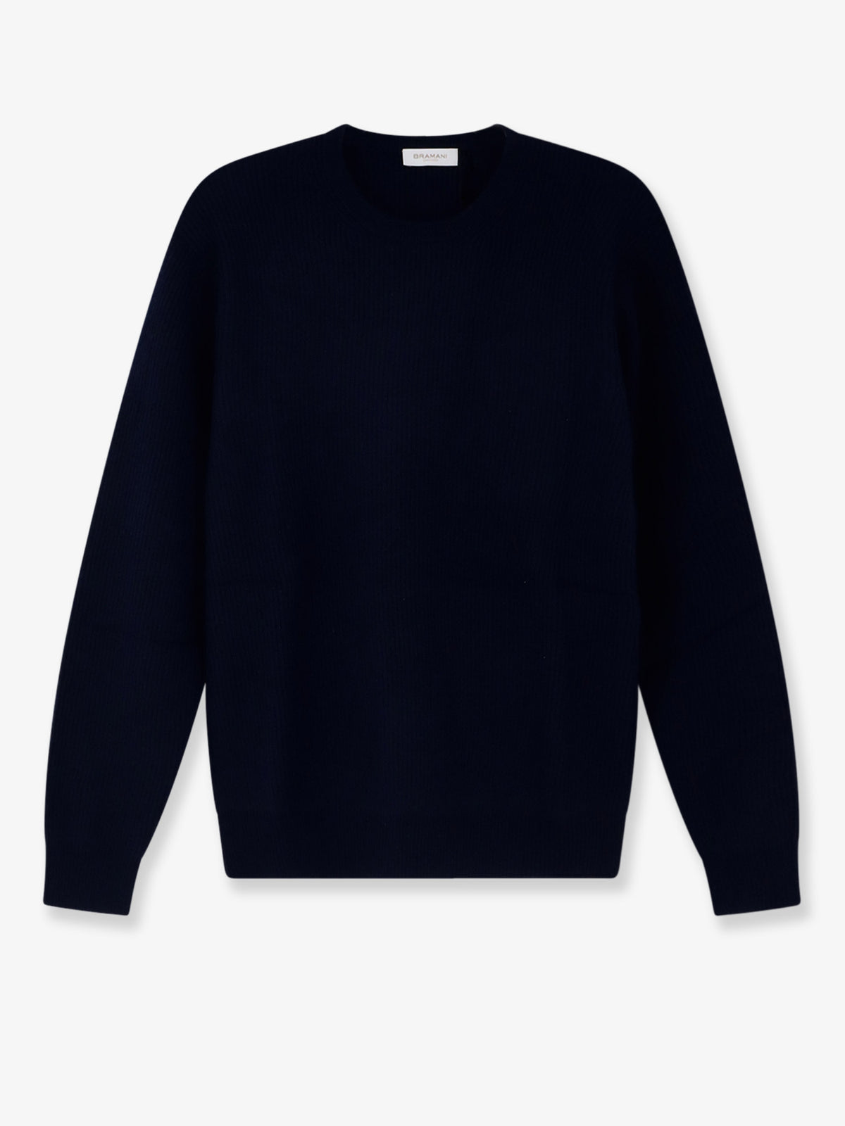 Ribbed cashmere crew neck sweater