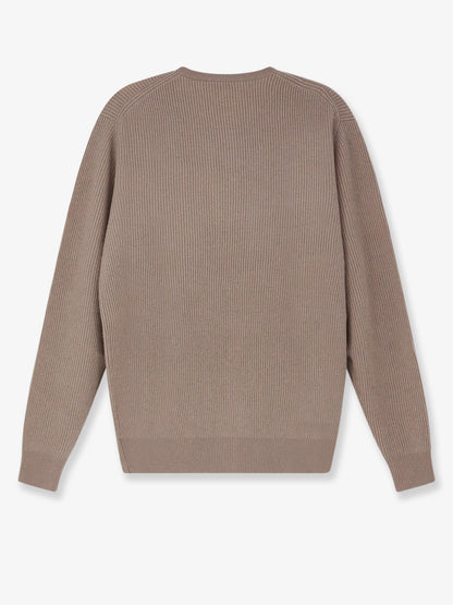 Ribbed cashmere crew neck sweater thumbnail